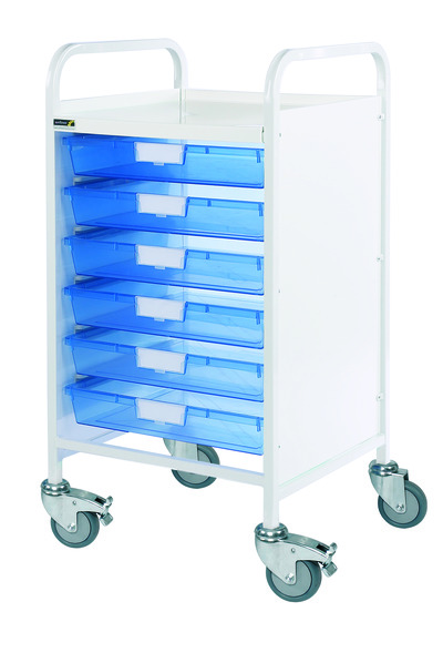 Sunflower Vista 50 Clinical Trolley - 6 Single Trays