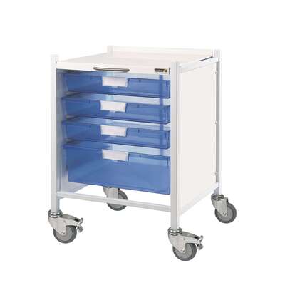 Sunflower Vista 40 Clinical Trolley - 3 Single, 1 Double Tray