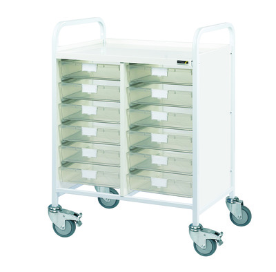 Sunflower Vista 60 Trolley, 12 Single Trays - Blue Trays