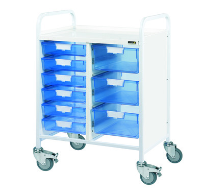 Sunflower Vista 60 Clinical Trolley - 6 Single, 3 Double Trays