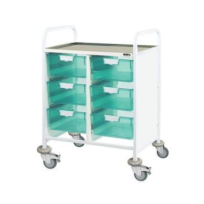 Sunflower Vista 60 Trolley, 6 Double Trays - Green Trays Green Trays