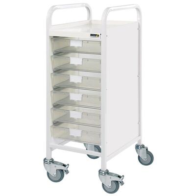 Sunflower Vista 30 Trolley, 6 Single Trays -  Clear Trays