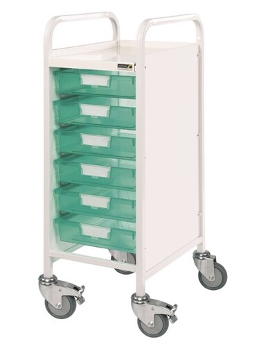 Sunflower Vista 30 Trolley, 6 Single Trays - Green Trays