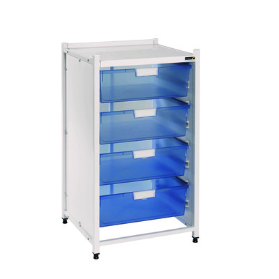 Sunflower Vista Low Level Storage, 4 Double Depth Trays -  Blue Trays