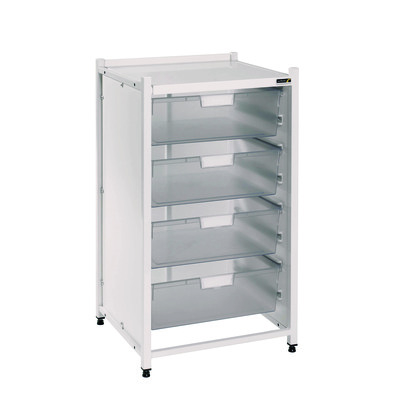 Sunflower Vista Low Level Storage, 4 Double Depth Trays -  Clear Trays